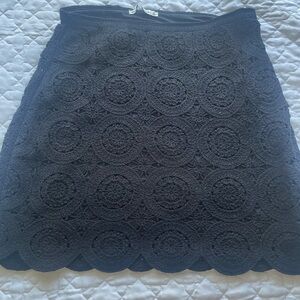 Abercrombie & Fitch Black Crochet Skirt